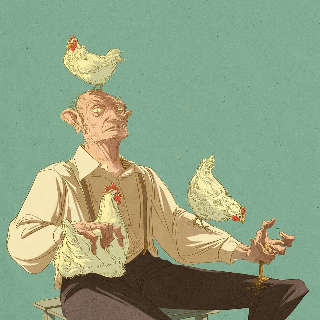 SUBMISSION SUNDAY // Chicken man illustration by Franz Martlet
Tag us #beautifulbizarre on Instagram to be considered for inclusion in our 'Join the Tribe' community feature in Beautiful Bizarre Magazine + each Sunday our Social Media Manager Caitlyn Gregson chooses her favourite