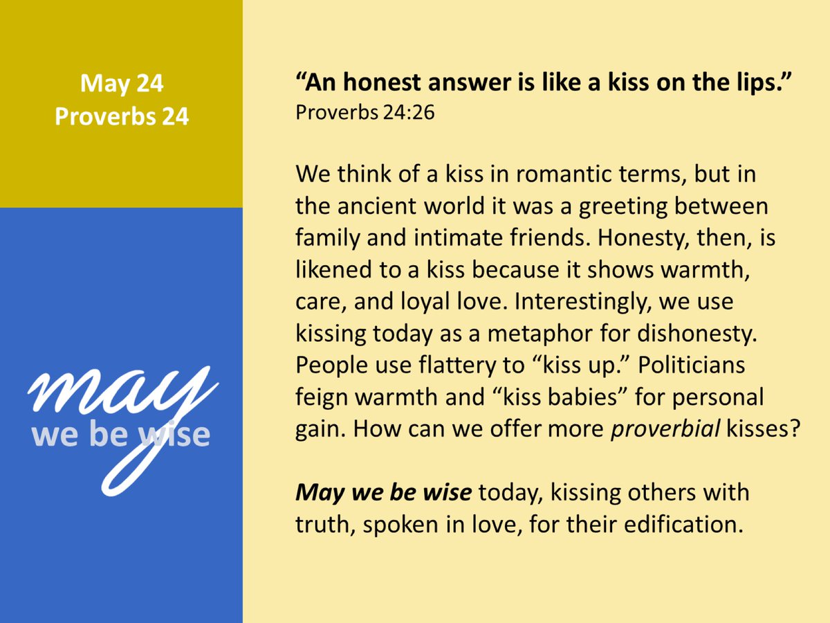 wdchapel's tweet photo. Day 24: May we be wise, kissing others with truth https://t.co/xOuSvWPhSV