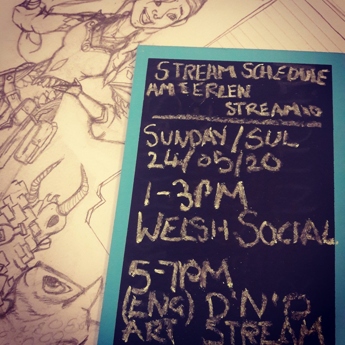 linnet_creative's tweet photo. Today's streaming schedule over on @twitch : #welshsocial 1-3pm
-all levels of welsh welcome :)
5-7pm : DnD art of @knightenator 's rogue elf.
https://t.co/xZmLPgrHfW
#twitchstreamer #welshstreamer #streamercymraeg #dndart #rogueelf #communitystream #artstream https://t.co/VT4jIRHJhI