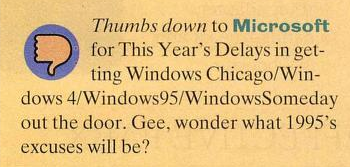 They've got a page of thumbs up and thumbs downs, and one of the downs is f or Win95 for taking forever:
