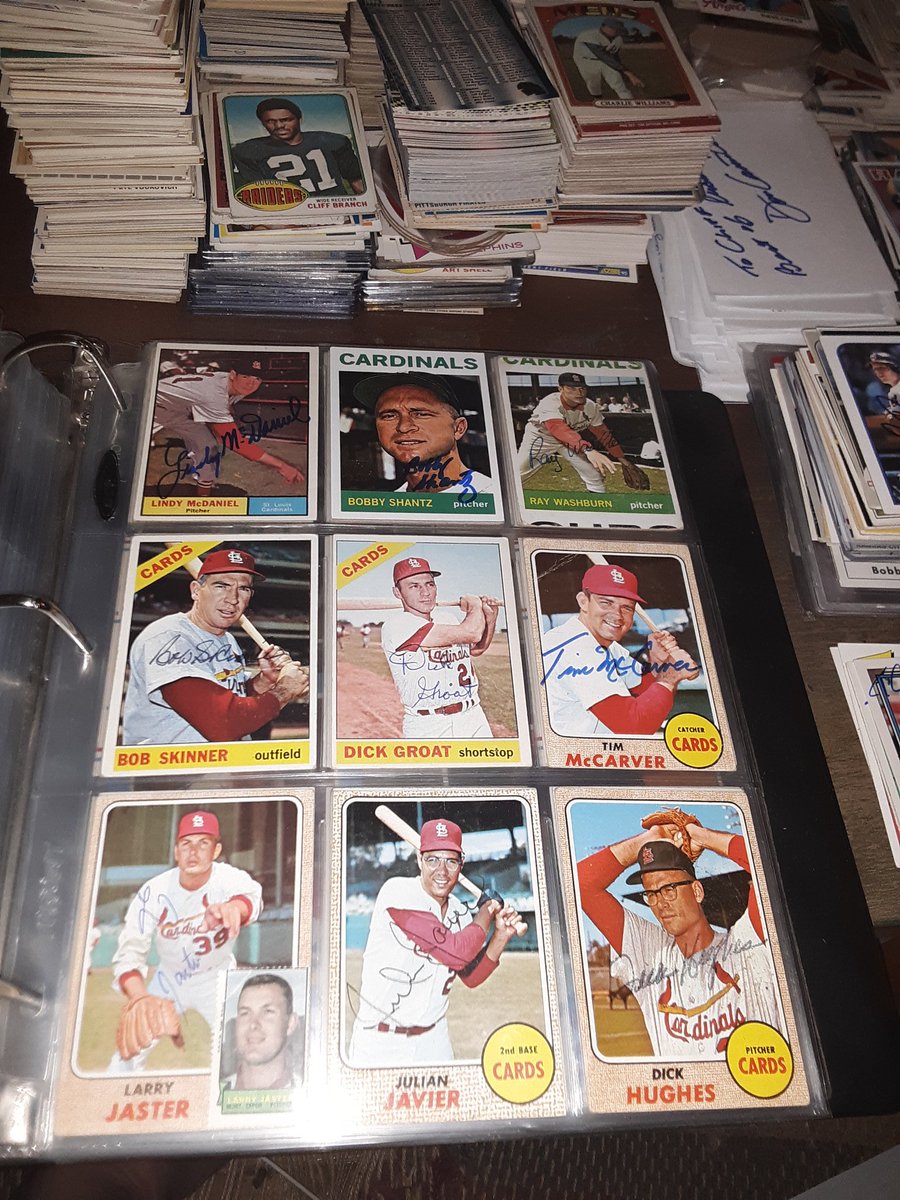 First 4 pages of Cardinals autographs