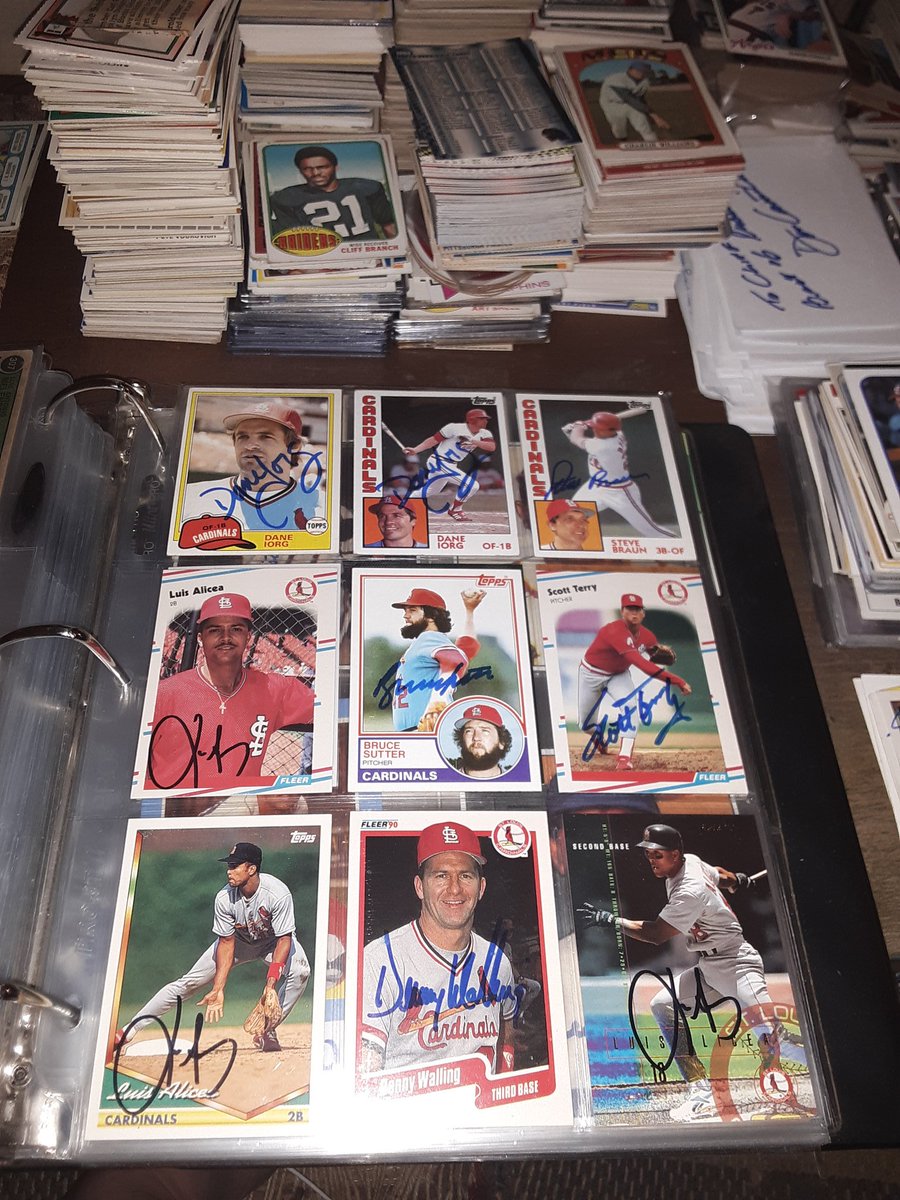 The rest of the Cardinals autographs and another over sized page