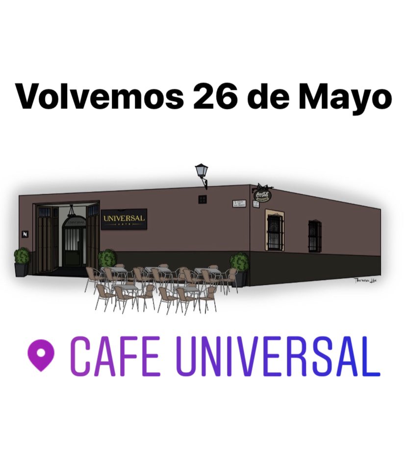 Cafe_universal's tweet photo. Volvemos a retomar lo que un 15 de Marzo nos arrebató un maldito Virus.
Ya tenemos ganas de veros y poder charlar con todos vosotros.
Pedimos sobre todo paciencia y buen estar de nuestros client@s que sabemos que lo haréis.

Nos vemos el Martes !!!!!!!! https://t.co/pRuJtKm7Cm