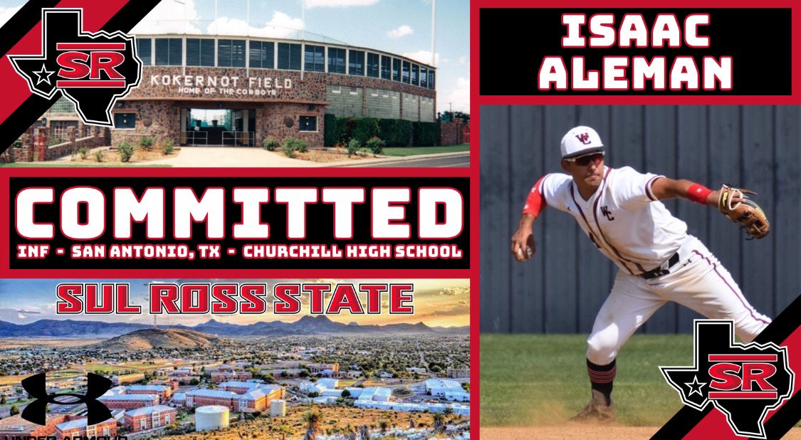 I’m blessed to announce my commitment to further my academic and baseball career at Sul Ross State University. I’d like to thank all my family, coaches, and teammates for constantly supporting me. <a href="/saWCbaseball/">Churchill Baseball - Coach Alfieri</a> @SulRossBaseball  <a href="/a_aleman81/">Angel Aleman</a> <a href="/jesshernandez22/">Jᴇssɪᴄᴀ ʜᴇʀɴᴀɴᴅᴇᴢ</a> <a href="/RLSPORTBASEBAL1/">⚾️R & L SPORT BASEBALL⚾️</a>