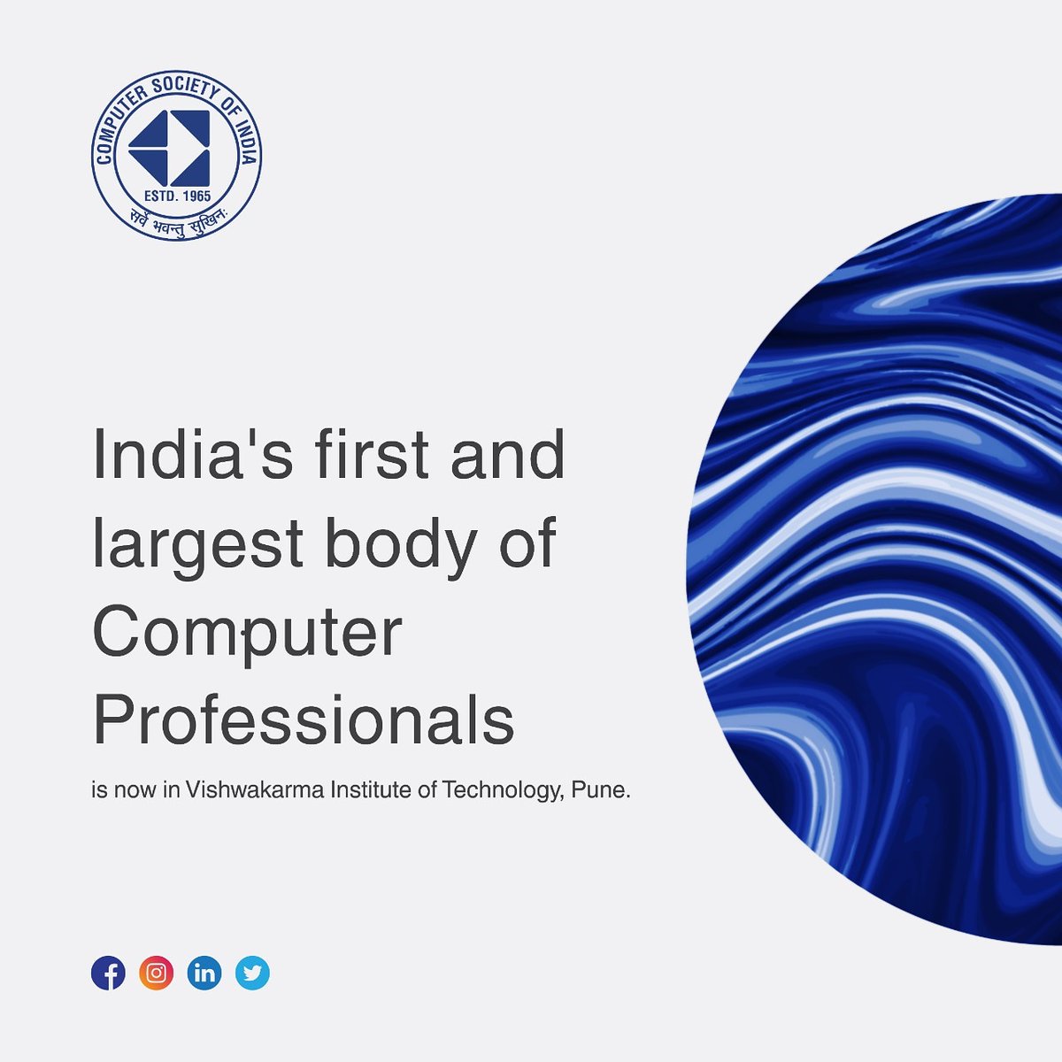 csi_vitpune's tweet photo. To inspire,integrate students to IT community,aiming at career enhancement and knowledge sharing we bring you the Student Chapter of Computer Society of India at Vishwakarma Institute of Technology,Pune.
#csivitpune #vitpune
#newchapter #computersociety  #Engineering #technology https://t.co/T1Gk5cSBIB