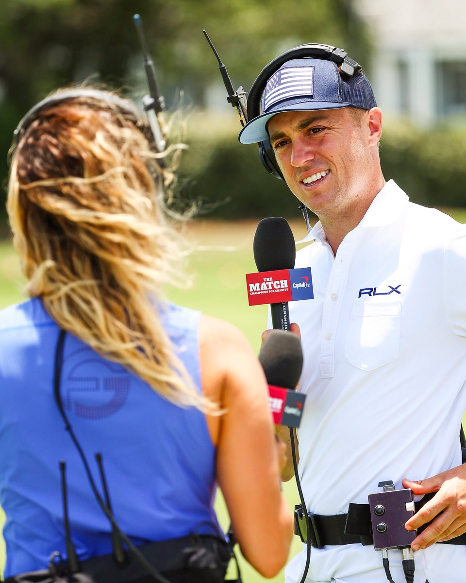 PGATOUR's tweet photo. Who’s excited to see @JustinThomas34 as today’s on-course reporter? 🎙 https://t.co/9nQ55WUDIg