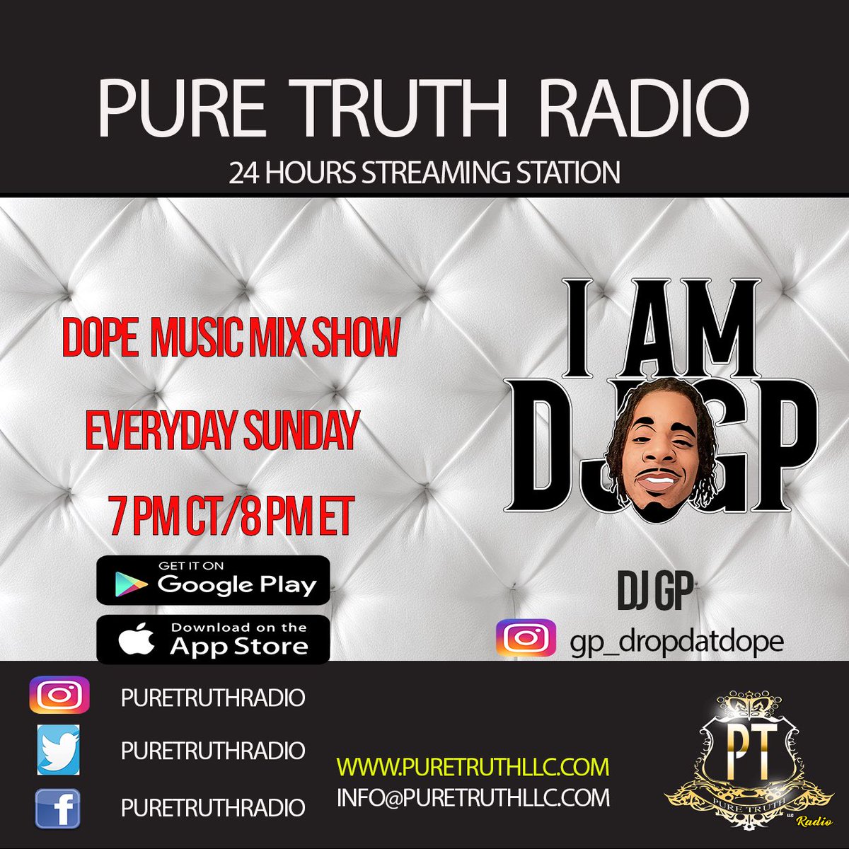 KayeThe_Truth's tweet photo. Catch Pure Truth DJ GP on Pure Truth Radio | We The Hottest #puretruthllc #puretruthdjs #puretruthradio #california #djgp #mixshow #media #dj #art #artists #club #cajokai #cajokaipromo #mixshow #producer #marketing #radio #oklahoma #wethehottest #webreakrecords @gp_dropdatdope https://t.co/yk8fPhBziN