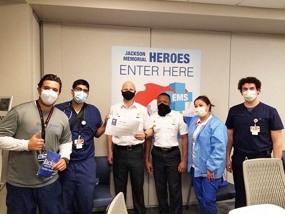 JacksonHealth's tweet photo. This #EMSWeek2020, we celebrated and recognized the important contributions of EMS practitioners in safeguarding the health, safety and well-being of our community. Thank you for your sacrifice and dedication! #EMSWeek https://t.co/nXag6IgnVj
