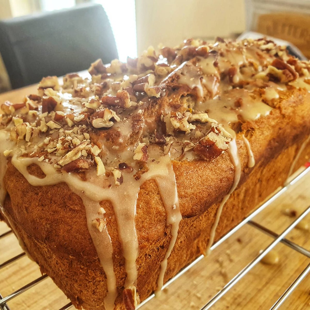 FlashGordy's tweet photo. Banana and Pecan Loaf with Maple Drizzle 🍁🍌👨🏼‍🍳

#ratemybake @RateMyCakeNow @RateMyCake https://t.co/eydaT7EuQu