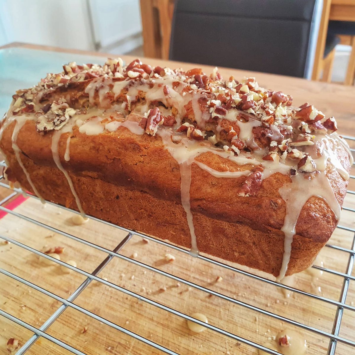 FlashGordy's tweet photo. Banana and Pecan Loaf with Maple Drizzle 🍁🍌👨🏼‍🍳

#ratemybake @RateMyCakeNow @RateMyCake https://t.co/eydaT7EuQu