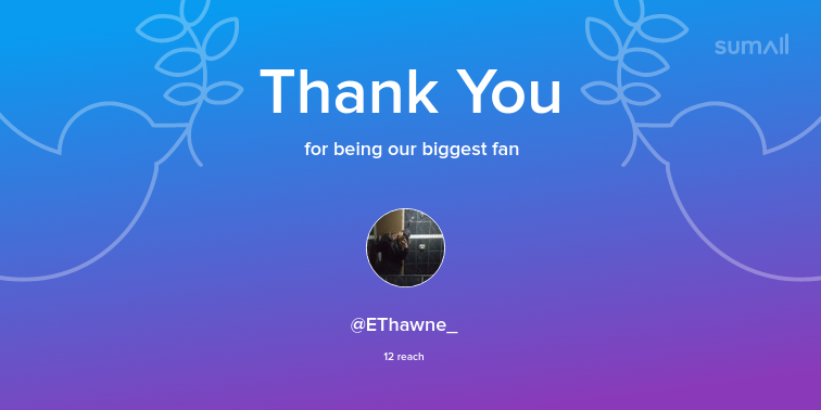 Our biggest fans this week: EThawne_. Thank you! via sumall.com/thankyou?utm_s…