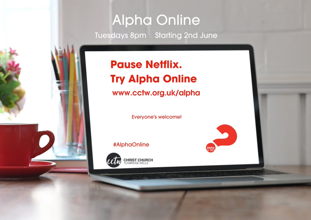 cctwells's tweet photo. Our online alpha course starts soon! It's a perfect opportunity to ask your friends, family and neighbours even if they don't live locally or can't get out!  Find out more or sign up via  the Alpha page on our website, or email info@cctw.org.uk.  
#cctw https://t.co/a8KxIyLlVM