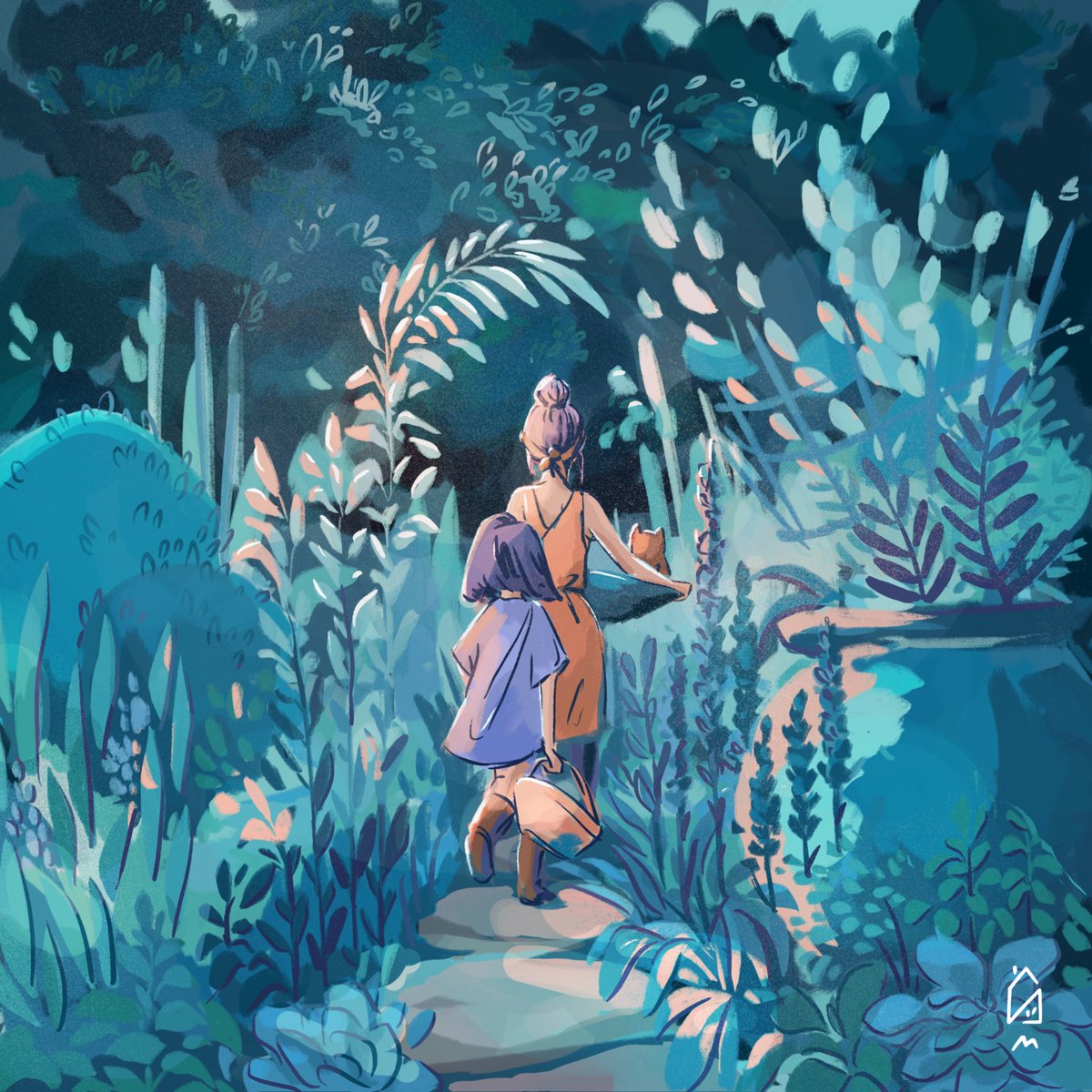 Procreate's tweet photo. Here are some beautiful storytelling pieces by @himimochai to end your week. Hope it was a good one 😄💜 #Procreate https://t.co/gxjS600hZd