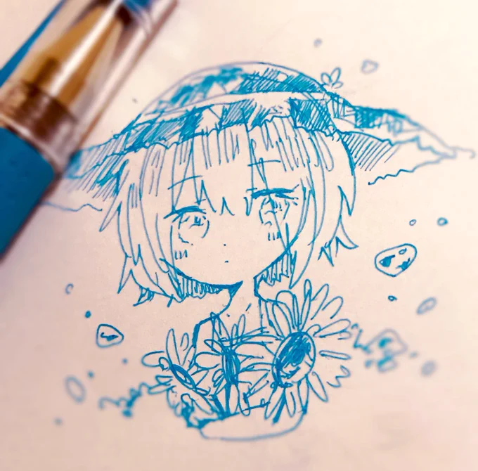 一発描き楽しい ピャー 