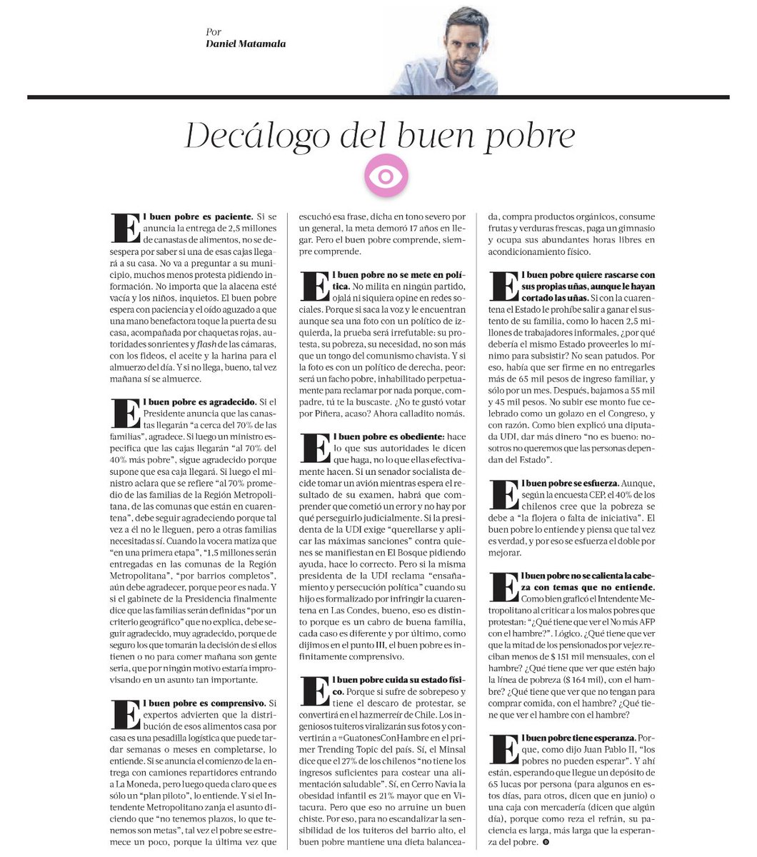 Decálogo del buen pobre 👇