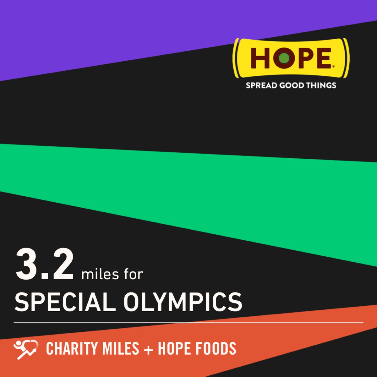 RustysKid's tweet image. 3.2 @CharityMiles for @specialolympics. Thx @HopeHummus for sponsoring me! #SpreadHope #JBugStrong