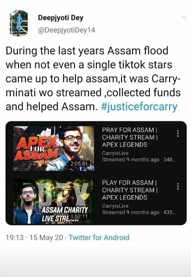 chapri_soul's tweet photo. If some idiots says,that this guy only knows to say slangs and nothing else...then show them this....โค #carryminati #justiceforcarry #bringbackcarrysvideo #bringbackcarryminativideo #bringcarryminativideoback #bringcarryvideoback #shameonyoutube #indiansagainsttiktok #bantiktok https://t.co/yHXMwOAwhm
