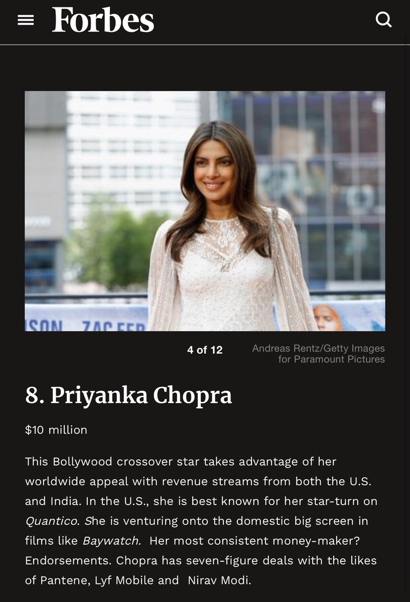 End of 2015 Priyanka started shooting for Quantico. It become the first show to have a South Asian as the lead. It had 3 seasons, she became one of highest paid TV actress in the world and made her first South Asian to be on the covers of major intentional magazines.