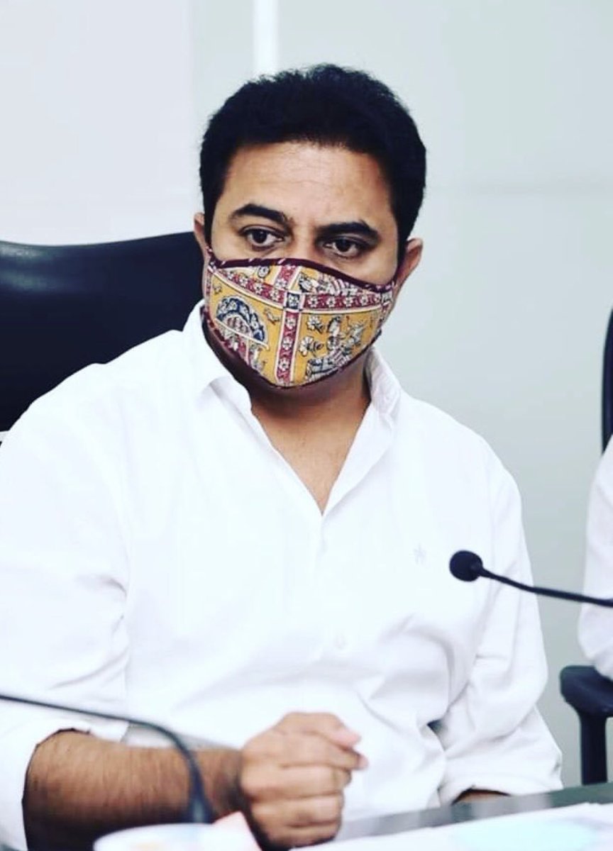 MadisonBenw5's tweet photo. Like #GandhiTopi, “designer masks” will become popular as “#KTRMask” as they are his signature: all are handloom masks with an intent to benefit weavers. They appear well and serve the purpose. @KTRTRS @KonathamDileep @arvindkumar_ias @jayesh_ranjan https://t.co/gxFseDaGEH