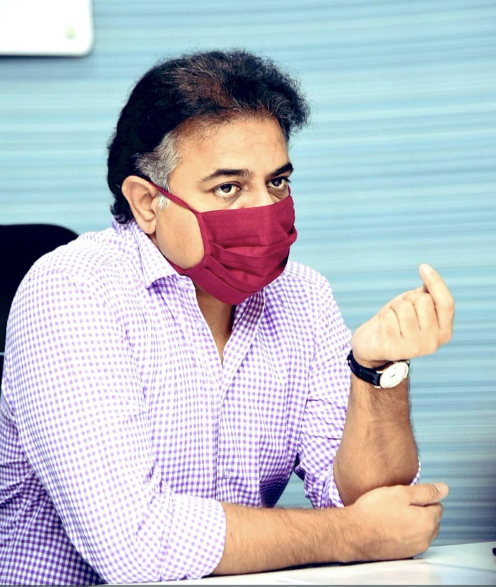 MadisonBenw5's tweet photo. Like #GandhiTopi, “designer masks” will become popular as “#KTRMask” as they are his signature: all are handloom masks with an intent to benefit weavers. They appear well and serve the purpose. @KTRTRS @KonathamDileep @arvindkumar_ias @jayesh_ranjan https://t.co/gxFseDaGEH