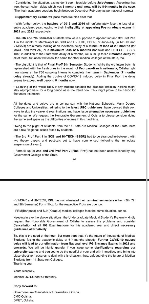 Satyam Padhi (@pamir_knot) on Twitter photo We kindly request you all to look into our matter with great concern. Furthermore delay can hamper our academic career. It is afraid that we may lose one year of our MBBS career. <a href="/CMO_Odisha/">CMO Odisha</a> <a href="/Naveen_Odisha/">Naveen Patnaik</a> <a href="/HFWOdisha/">H & FW Dept Odisha</a> @nabadasjsg <a href="/GovernorOdisha/">Governor Odisha</a> We kindly request you all to look into our matter with great concern. Furthermore delay can hamper our academic career. It is afraid that we may lose one year of our MBBS career. <a href="/CMO_Odisha/">CMO Odisha</a> <a href="/Naveen_Odisha/">Naveen Patnaik</a> <a href="/HFWOdisha/">H & FW Dept Odisha</a> @nabadasjsg <a href="/GovernorOdisha/">Governor Odisha</a>