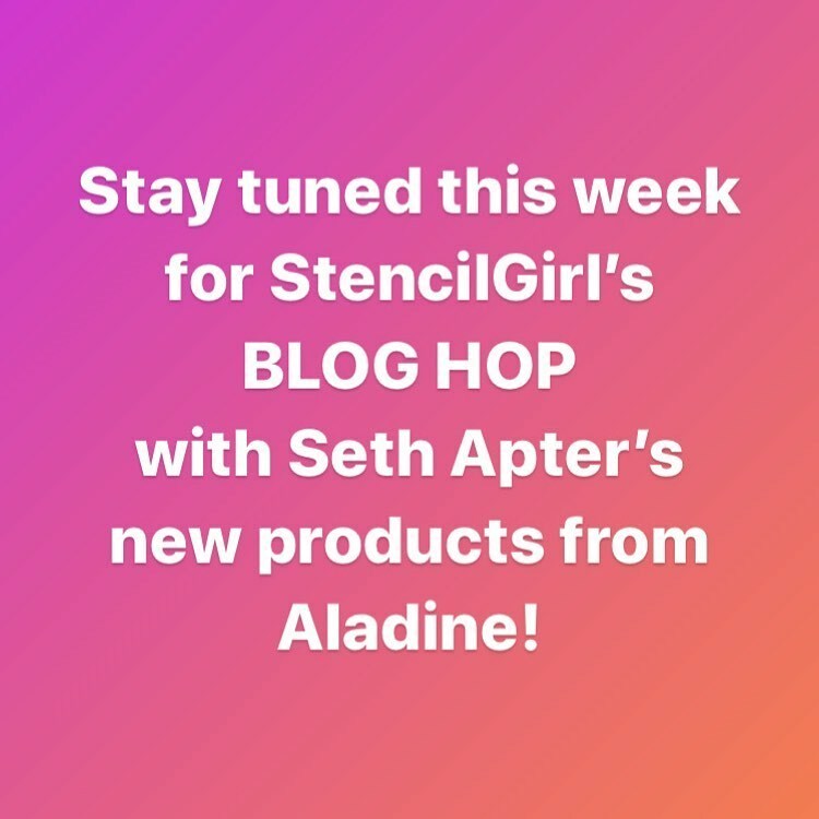stencilgirl's tweet photo. Coming this week! #stencilgirl #stencilgirlproducts #sethapter #aladine #bloghop #giveaway https://t.co/vVlIxsoGKi https://t.co/HLKk8Z8XWH