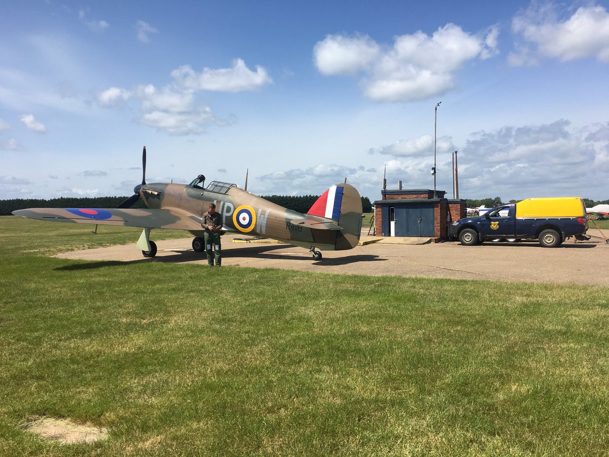 A sight for sore eyes after lockdown ⁦@HurricaneR4118⁩ on a breezy sunny day. Thanks for the visit. #avgeek #vintageaircraft #historicaircraft