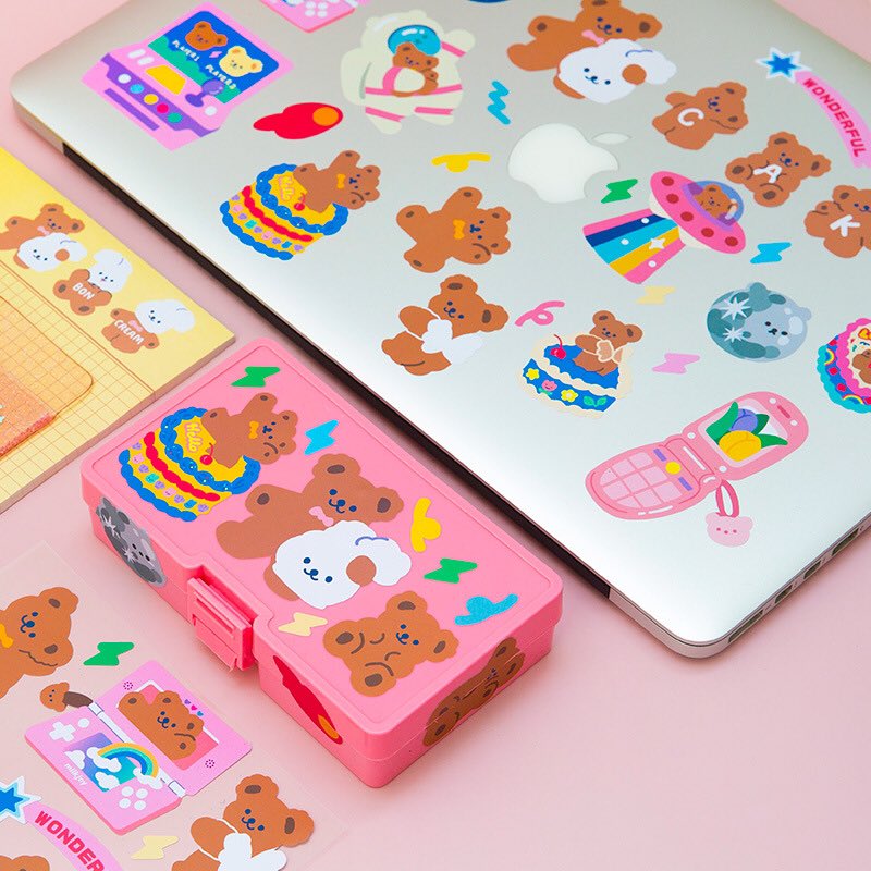 stationerypst's tweet photo. preorder sticker น่ารักมากกกก เป็นน้องหมีเป็นแผ่น มีทั้งหมด 4 แบบ ราคา แผ่นละ 35 บาทซื้อ 4แผ่น เหลือ 120 ค่ะ 
line: @aah4800q #สติ๊กเกอร์ #เครื่องเขียน #เครื่องเขียนน่ารัก #เครื่องเขียนเกาหลี #สติกเกอร์ไดคัท https://t.co/ylDKF522OT