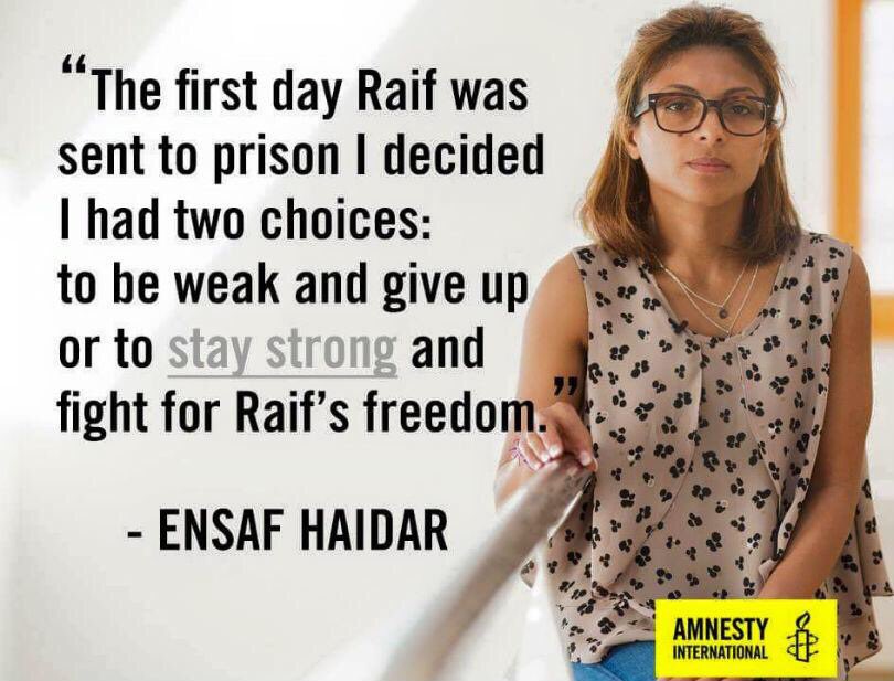  #SaudiArabia:  @raif_badawi is still in prison in  #SaudiArabia. His wife  @miss9afi and his children live in Canada and are Canadian citizens. The family has not seen Raif for more than 8 years. On  #EidAlFitr   join me & urge  @KingSalman to  #FreeRaif  #RoyalPardon4Raif