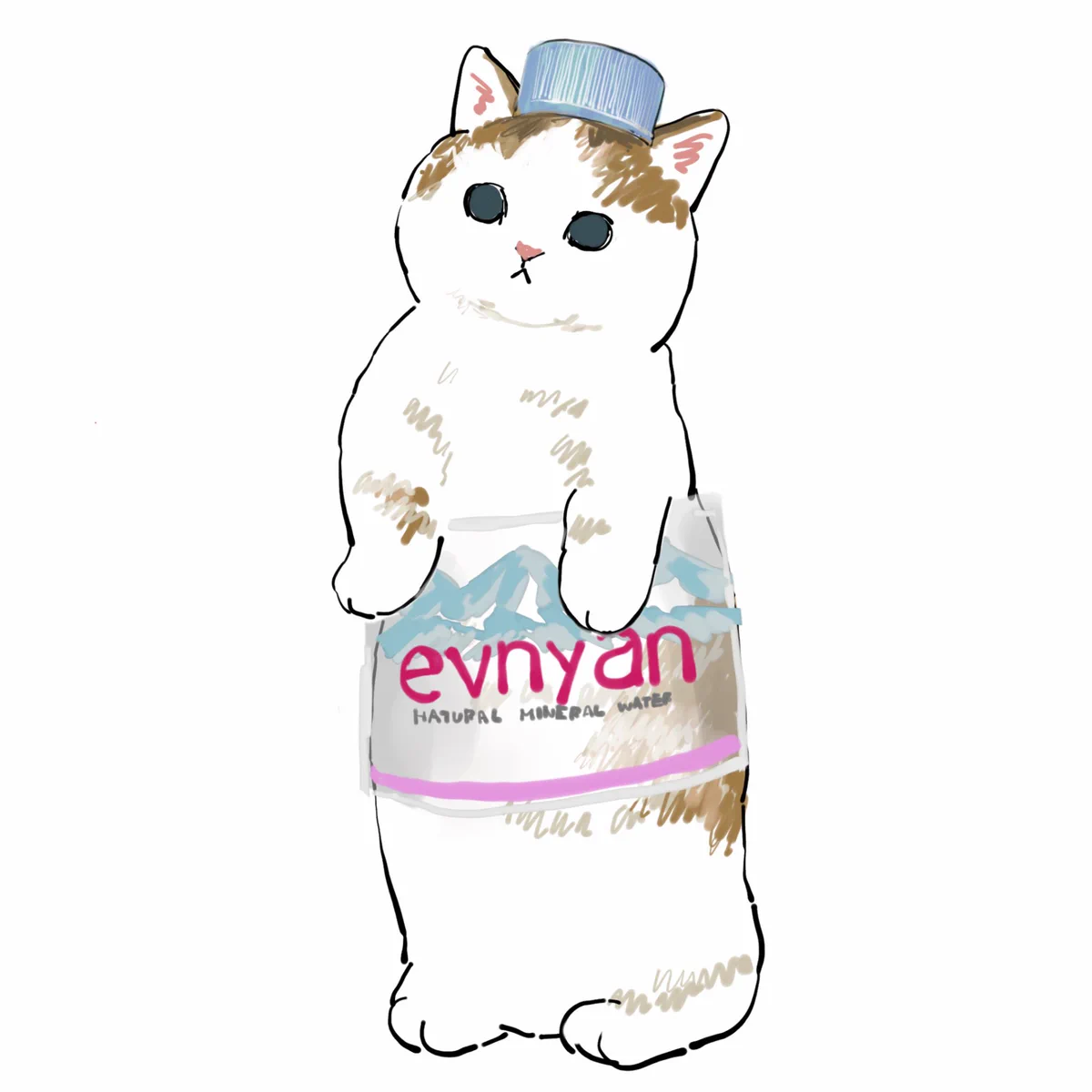 にゃんちびでございます♪^ ^ mofusand ステッカー 4枚セット ちび
