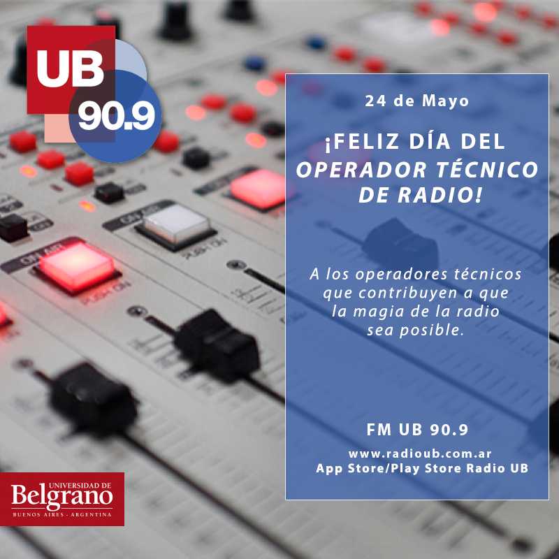 FMUB909's tweet photo. ¡Hoy 24 de Mayo celebramos el Día del Operador Técnico de Radio! En estos tiempos su labor es fundamental.
Desde la radio les deseamos un gran día y especialmente a los Operadores de la #RadioUB que se encargan de seguir con la #Programación2020.
@ubeduar #QuedateEnCasa #Radio https://t.co/KfmKjj0Upb