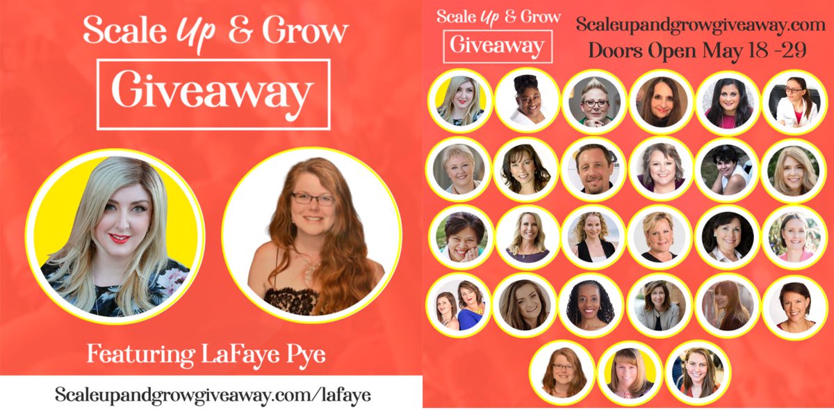 26+ free tools to help your grow your business + you could win thousands of $$$ in raffle prizes. scaleupandgrowgiveaway.com/LaFaye