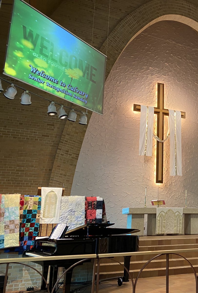 CalvaryWillmar's tweet photo. Find yourself a quilt (Do you have one from Calvary?), wrap yourself up with your coffee ☕️ and bible 📖 and join us this Seventh Sunday of Easter in Celebrating our Senior class 🎓 and Memorial Day 🇺🇸 this weekend! ❤️ https://t.co/5XyvRBps1g

#calvaryathome #seniorsunday https://t.co/FAnsYh5yem