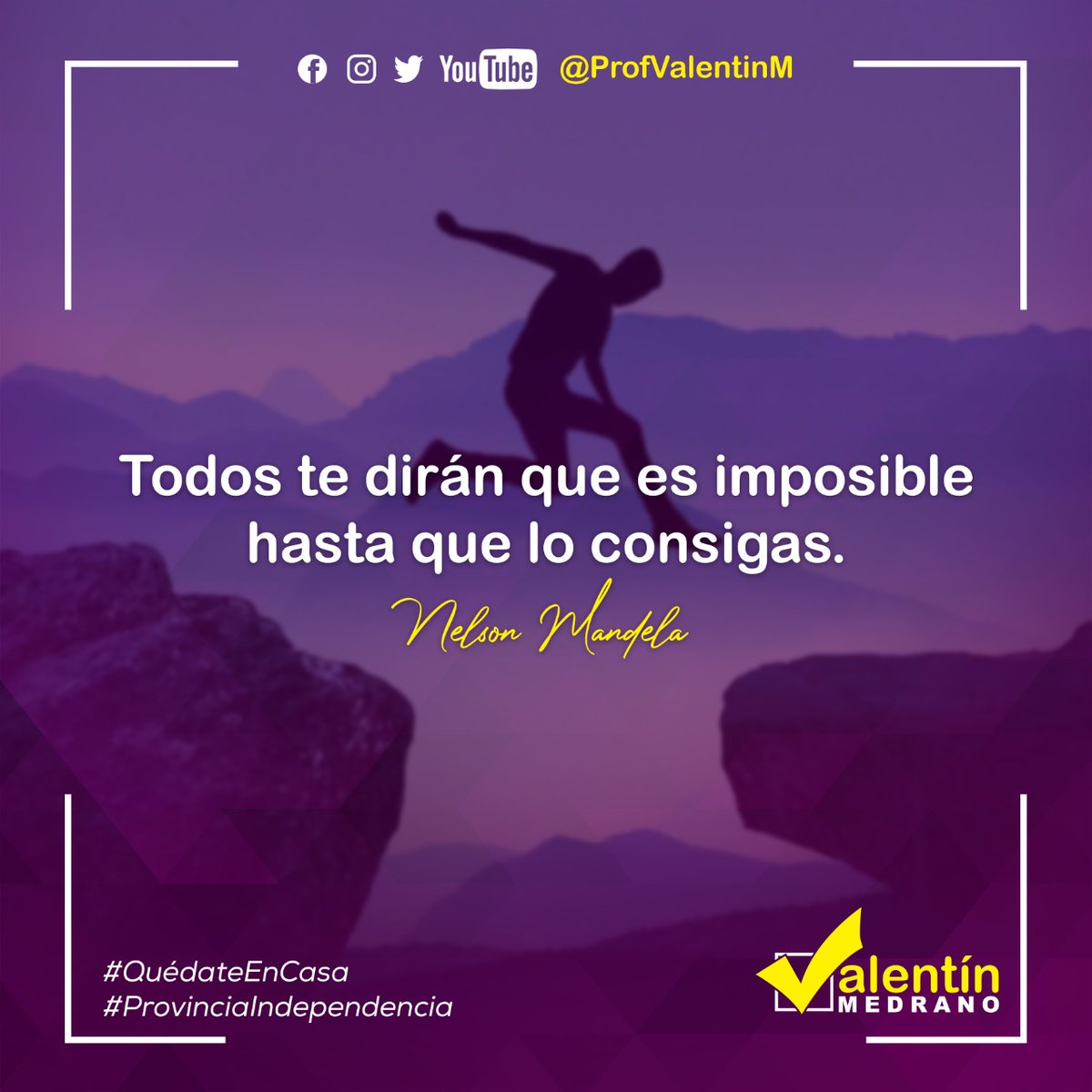 ProfValentinM's tweet photo. Persevera!! Hasta que consigas tu objetivo.  #ValentinnMedrano #ElSenadorQueQueremos https://t.co/1eDXnFpmyW