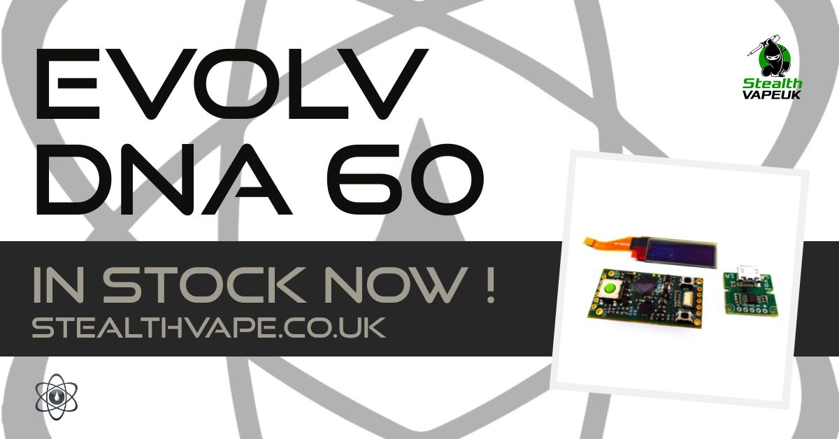 Stealthvape1's tweet photo. Evolv DNA 60 Boards back in stock !
The elusive modder's board is back once again.
They're flying out, so stock up now folks 👍
#vape #boxmod #modmaker #modparts #vapefam #subohm #stealthvapeuk #squonk #squonkmod #vapedaily #diyvape https://t.co/FYbUhVU215
