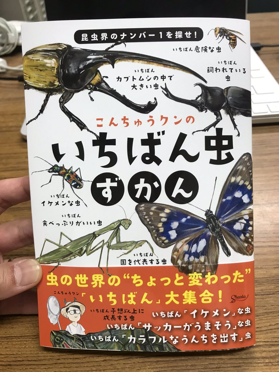 こんちゅうクン 北野 伸雄 こんちゅうクンのいちばん虫ずかん 見本が到着しました 6 4 木 虫の日 発売 この日 りゅうこんは休園日 いちばん虫