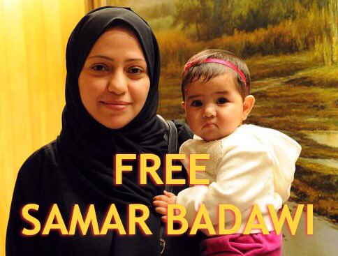  #SaudiArabia:  @samarbadawi15 sued the state & her father to defend women’s rights. She campaigned against women’s driving ban & male guardianship & for political rights. She was arrested in July 2018. On  #EidAlFitr   join me & urge  @KingSalman to  #FreeSamar  https://ciluna27.wordpress.com/2018/08/13/where-are-the-saudi-reforms-saudi-women-rights-defenders-samar-badawi-nassima-al-sadah-loujain-al-hathloul-eman-al-nafjan-and-aziza-al-yousef-in-prison/