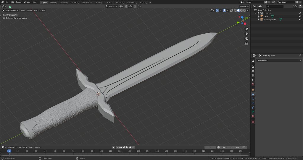 Fede3DWorkshop's tweet photo. La mia seconda grande creazione: il #pugnale di ferro di #skyrim. Qui il #modello3D che ho fatto con #blender. Per quanto semplice mi ritengo estremamente soddisfatto del risultato, soprattutto la parte del manico, che ho fatto in sculpt mode.
#cosplay #stampa3D https://t.co/jGguUsKXHq
