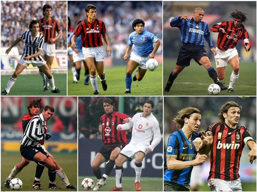 FootballFactly's tweet photo. 🇮🇹 Maldini's career was so long that he defended Platini, Maradona, Ronaldo, Zidane, Cristiano and Ibrahimovic 🔥

The greatest defender of all time. 💪 https://t.co/bzpxzcGHdO