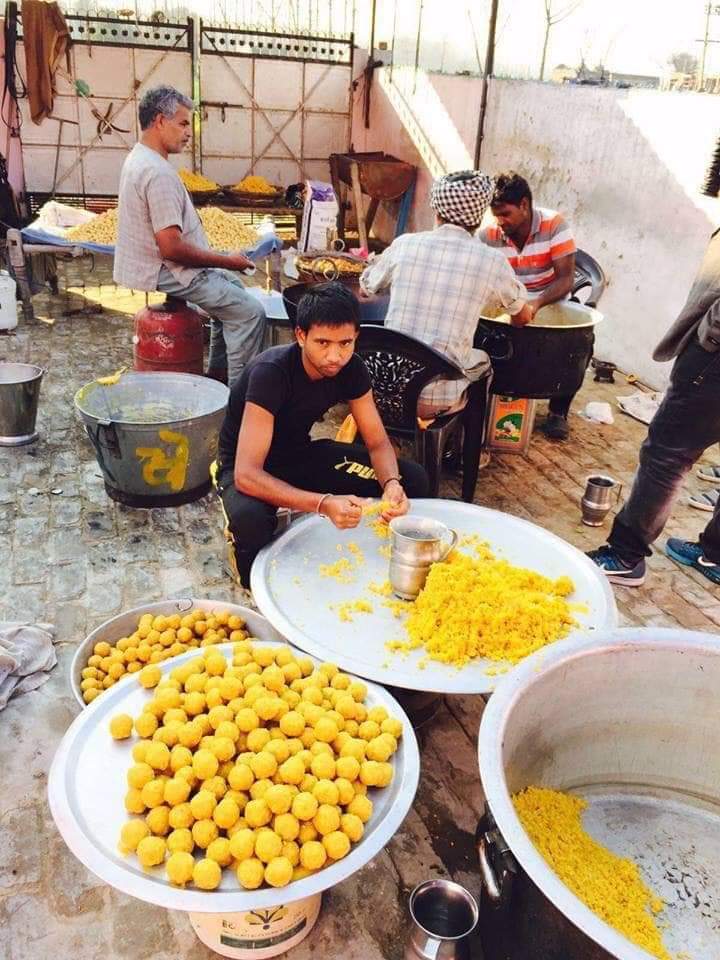 Making laddu