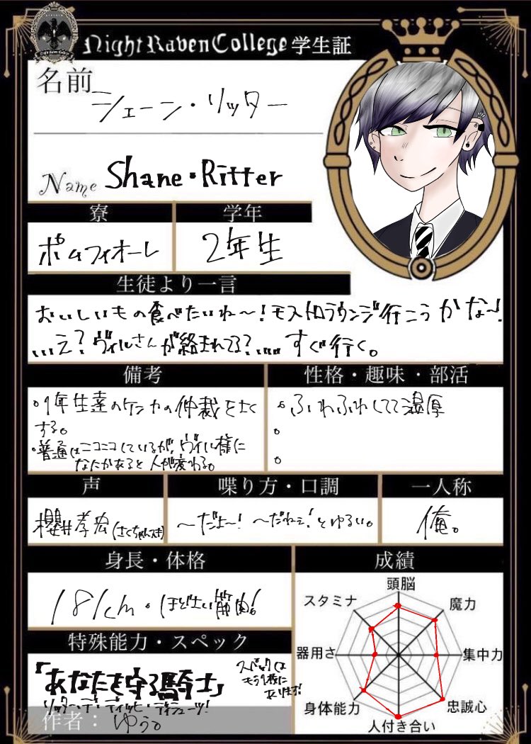 ray11o9's tweet photo. #フォロワーさんからイメージもらって自分のtwst生徒つくる 
やっと！！！出来ました！！！！
ぴゃあ！！！リッターくんです！！！ポムフィオーレで！！
立ち位置は！！！ルークくんと同じで！！す！！
うちの子を！！よろしくお願いいたします！！！！ https://t.co/oMBjQC7wXh