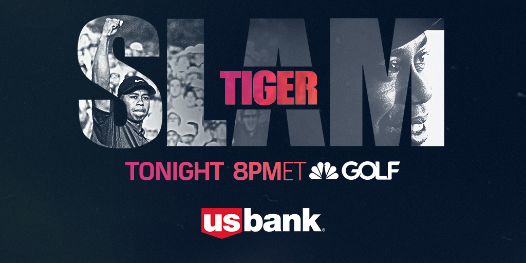 GolfChannel's tweet photo. 4⃣ majors in a row. 1⃣ Tiger.
Watch #TigerSlam presented by @usbank tonight at 8pm ET. #GOLFFilms https://t.co/CTUhA2PPyx