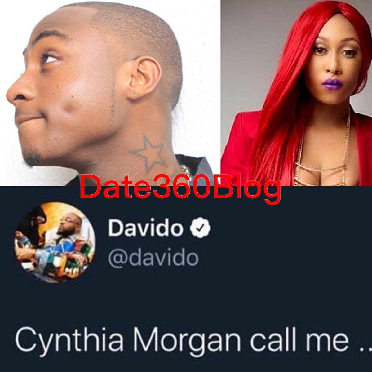Finally!!! Davido Sends message out to Cynthia Morgan to Call him.  #Naijablogger.