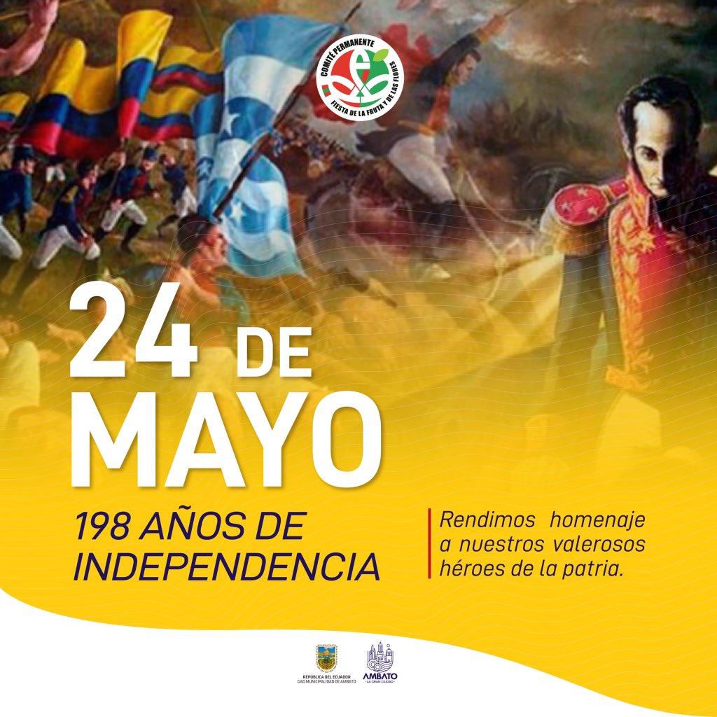Rendimos homenaje a nuestros valerosos héroes de la patria 🇪🇨
#24DeMayo  #Ambato #VolveremosAEstarJuntos #QuédateEnCasa #AmbatoLaGranCiudad