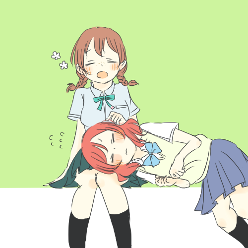 「「真姫ちゃんの髪、さらさらだねえ」「……っ」 #毎日劇場 」|かせのイラスト
