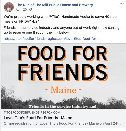  @rotmpub served 40 free meals for service industry workers and those in need, and also added "family-sized" to-go meal options like mac & cheese to help tired families.And, just like their sister pub, be prepared to get REALLY hungry when you look at their FB page.