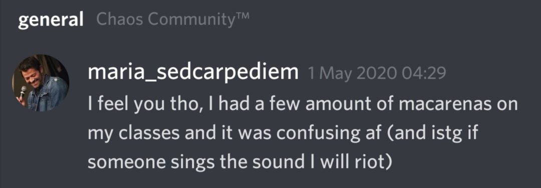 Chaos Community being confused à whole thread :