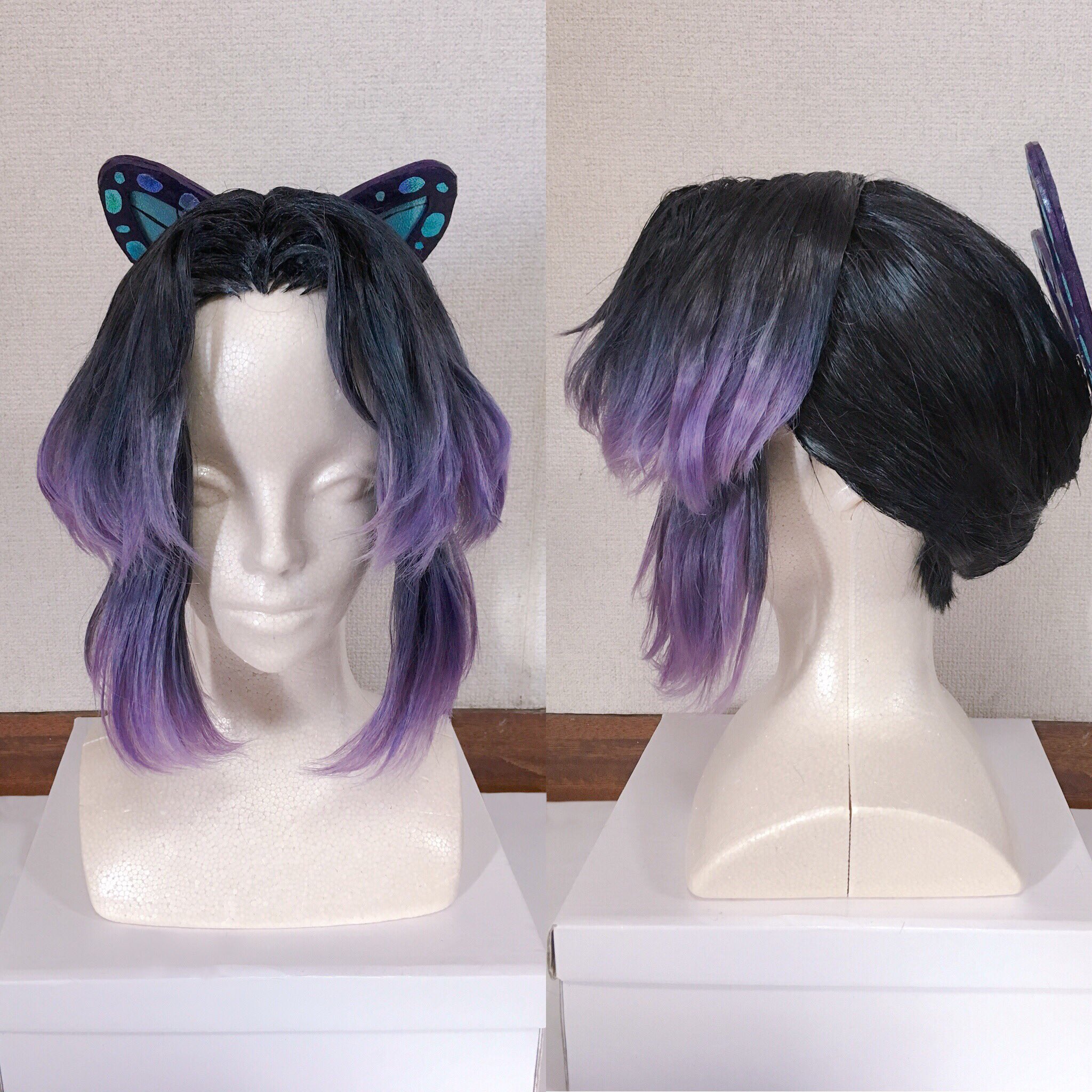 【マネキン付き】鬼滅の刃 胡蝶しのぶ セット済みウィッグ 胡蝶 しのぶ(鬼滅の刃) | コスプレ商品一覧 | コスプレウィッグ