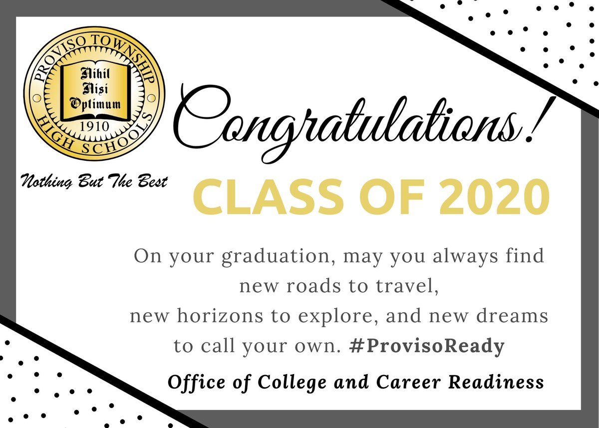 LeaderEquity's tweet photo. Congrats to the @PTHSD209 Class of 2020 on your graduation today. We are so proud of you!! @PTHS_OAFS @PirateCollegeHQ @PWHSCollegeCntr @PMSA_Counselors #ProvisoReady #OneProviso https://t.co/sYsHhb9WIp