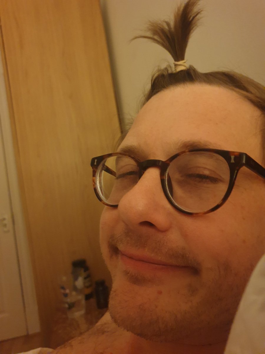 I told my boyfriend his lockdown hair was ready for a manbun and it was a triumph